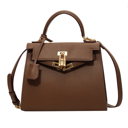 2025 Kelly bag women's high-end sense large-capacity fashion handbag simple commuter messenger bag can be one shoulder messenger women's bag