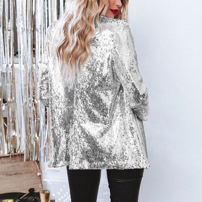 Ebay  casual beaded top sequined long-sleeved commuter lapel temperament fashionable small blazer