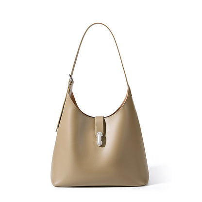 Autumn and summer popular new niche portable tote bag for women's summer cowhide large capacity single shoulder underarm messenger bag for women