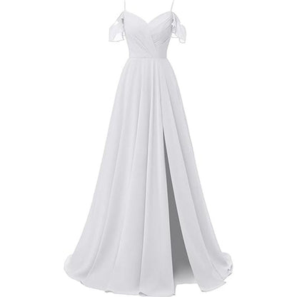LOVECCR Foreign Trade Evening Dress  New Spaghetti Strap Bridesmaid Dress Long Slit Formal Evening Dress Party Dress