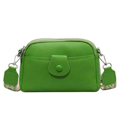 loveccr Cross-Border Women's Bag  Spring New Commuter Casual Small Square Bag Vintage Wide Shoulder Strap Crossbody Small Bag Mother Bag