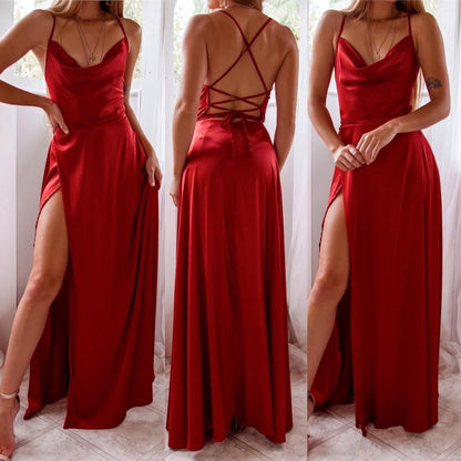 new  Popular trade women's clothing sexy and thin slim backless  suspender waist dress long dress