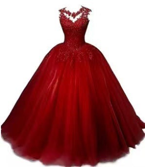 LOVECCR New Evening Dress Blue Elegant Student Art Exam Dress Women's Long Bel Canto Solo Performance Costume Colored Mesh Summer