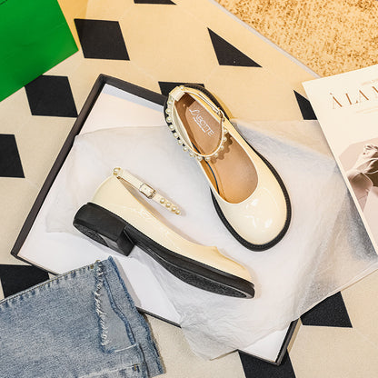 2025 Cowhide version~ New British style small leather shoes Mary Jane shoes niche design sense  gentle loafers single shoes