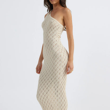 New Popular trade summer new women's clothing sexy spice girls hollow knitted dress stacked long blouse women