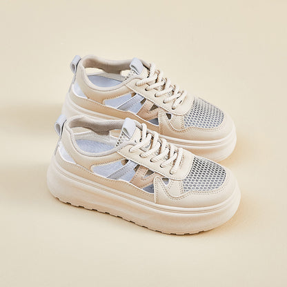 summer mesh white shoes new Korean version ins female students breathable height increase casual street shot board shoes KT310