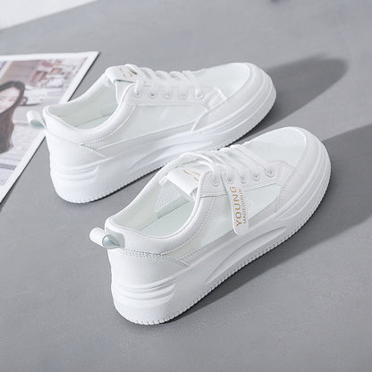 loveccr White Shoes Female  New Running Shoes Ins Fashionable Ladies Shoes Korean Style Female Student Leisure Sneaker Fashion Sneakers