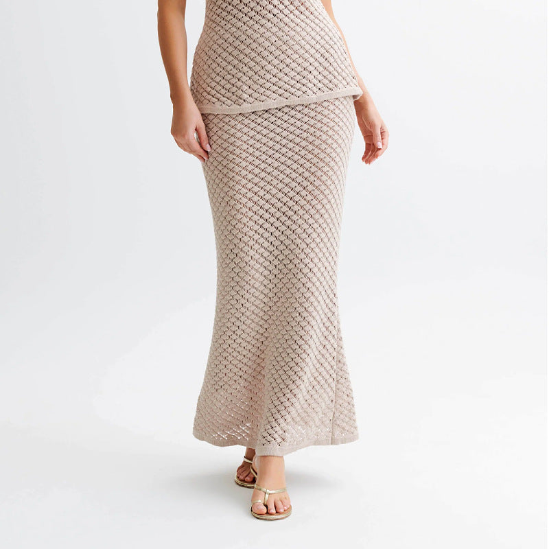 popular  New  new beach skirt women's clothing sexy hollow vacation perspective skirt long skirt women