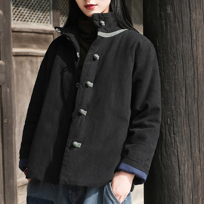 Thickened cotton-padded clothes women's popular winter clothes new literary and retro cotton-padded clothes Korean version retro short small cotton-padded jacket