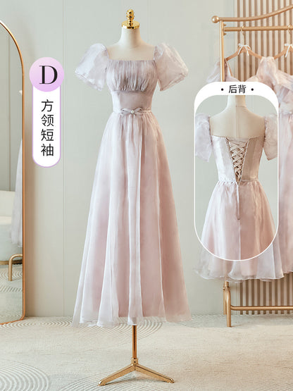 LOVERCCR  Bridesmaid Dress  New Wedding Summer Niche Senior Sisters Group Host Evening Dress Skirt Female Thin Elegant