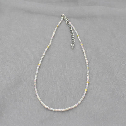 South Korea Vintage Color Beaded Bead Necklace Girly Style Bohemian Necklace Clavicle Chain Wholesale