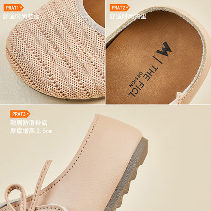 summer new mesh Birkenstocks ins Korean version of female students lazy one pedal half tray breathable leisure B02