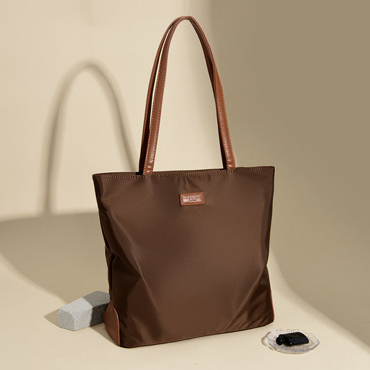 2025 Simple and fashionable Oxford cloth bag popular new large-capacity high-end tote bag casual Korean version women's shoulder bag