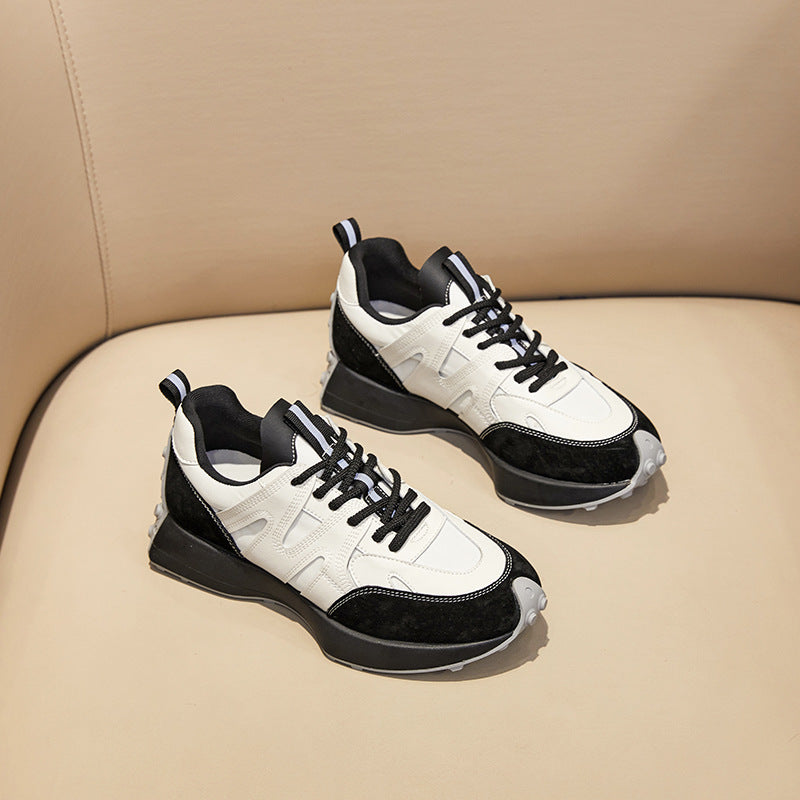 2025 Waffle small waist shoes for women's new autumn models in 2021, popular and thin casual sports dad shoes ins tide