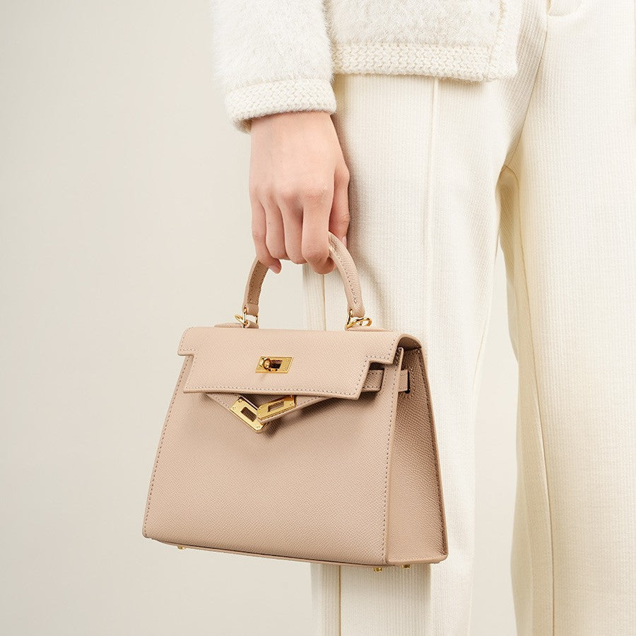 2025 Genuine leather Kelly women's bag  new versatile fashion cowhide shoulder messenger bag mini small bag