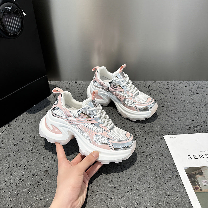 2025 Zhao Ruth Bailu, the same dad shoes and children's popular new mesh summer height increase sports and leisure popular women's shoes