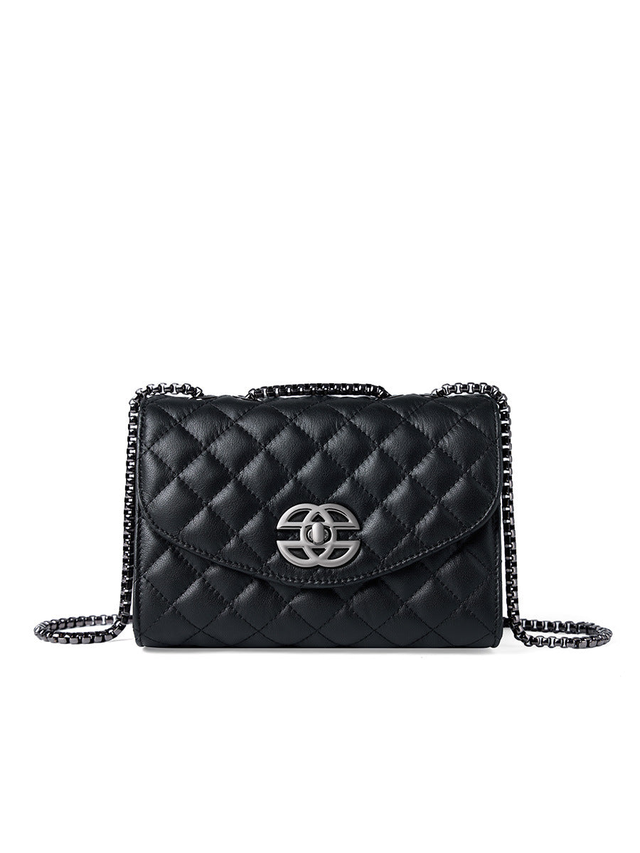 2025 Strictly selected high-end chain bag fashionable versatile shoulder bag popular new first-layer cowhide messenger bag light luxury women's bag