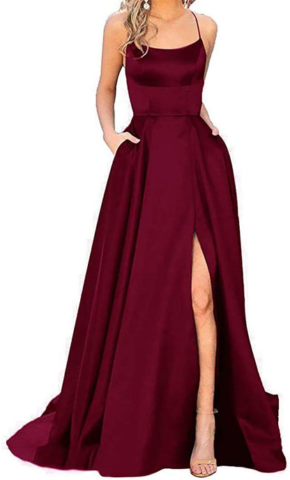 LOVECCR  European and American Bridesmaid Dress Long Long Dress Slimming and Shoulder Hollow Girlfriends  Fashion Bridesmaid Party Evening Dress