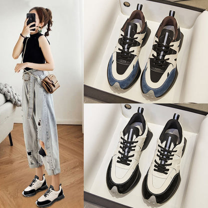2025 Waffle small waist shoes for women's new autumn models in 2021, popular and thin casual sports dad shoes ins tide