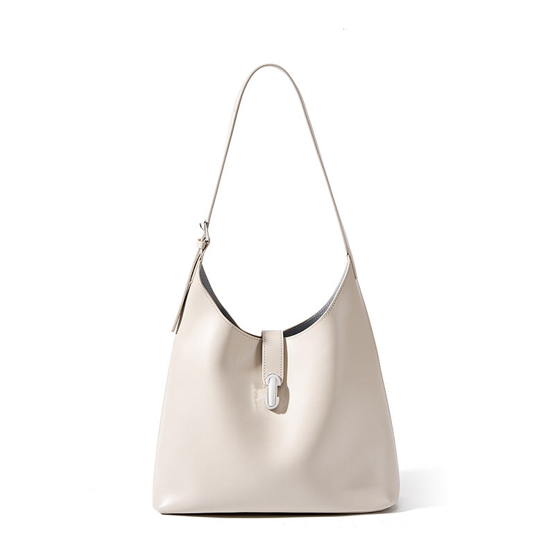 Autumn and summer popular new niche portable tote bag for women's summer cowhide large capacity single shoulder underarm messenger bag for women