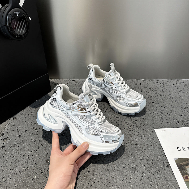 2025 Zhao Ruth Bailu, the same dad shoes and children's popular new mesh summer height increase sports and leisure popular women's shoes