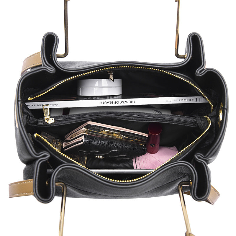 2025 bucket bag, simple and fashionable large-capacity bag, women's versatile temperament, high-end handbag, daily commuter bag