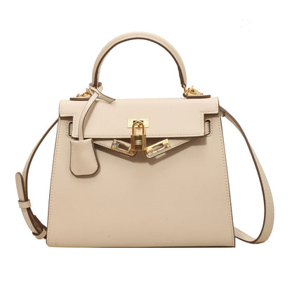 2025 Kelly bag women's high-end sense large-capacity fashion handbag simple commuter messenger bag can be one shoulder messenger women's bag
