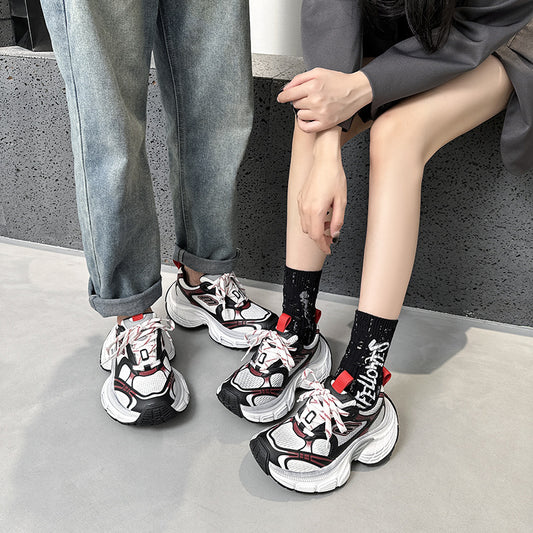 2025 10XL platform dad shoes women's popular autumn new couple Korean version versatile, lightweight and non-slip casual sports shoes tide