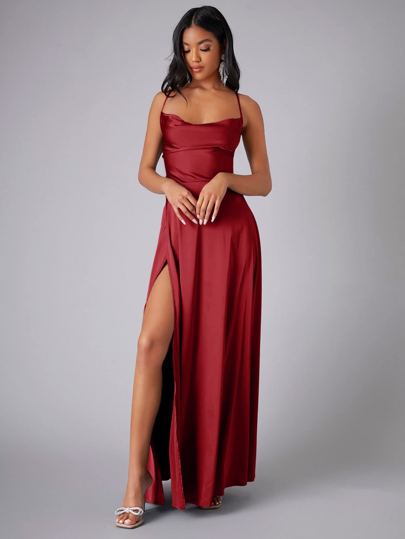 new  Popular trade women's clothing sexy and thin slim backless  suspender waist dress long dress