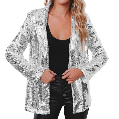 Ebay  casual beaded top sequined long-sleeved commuter lapel temperament fashionable small blazer