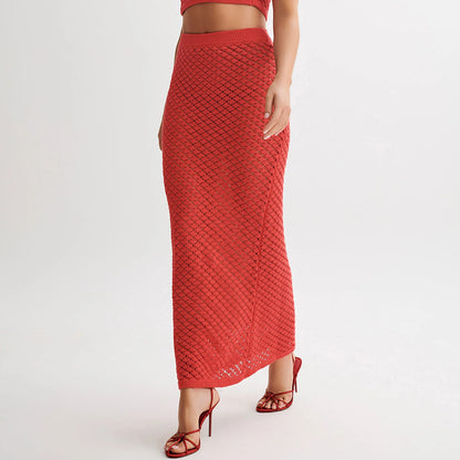 popular  New  new beach skirt women's clothing sexy hollow vacation perspective skirt long skirt women