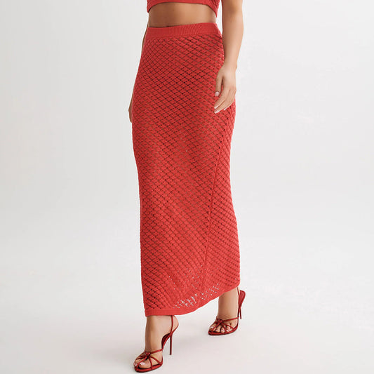 popular  New  new beach skirt women's clothing sexy hollow vacation perspective skirt long skirt women