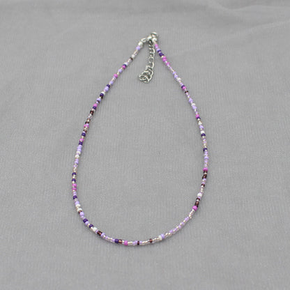South Korea Vintage Color Beaded Bead Necklace Girly Style Bohemian Necklace Clavicle Chain Wholesale