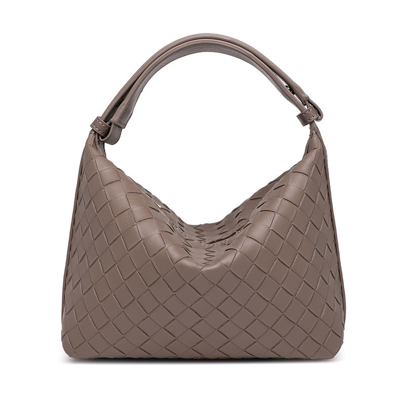 2025 Bag Autumn Women's popular Premium Soft Weaving Handbag Niche Leisure Travel Practical Textured Pillow Bag