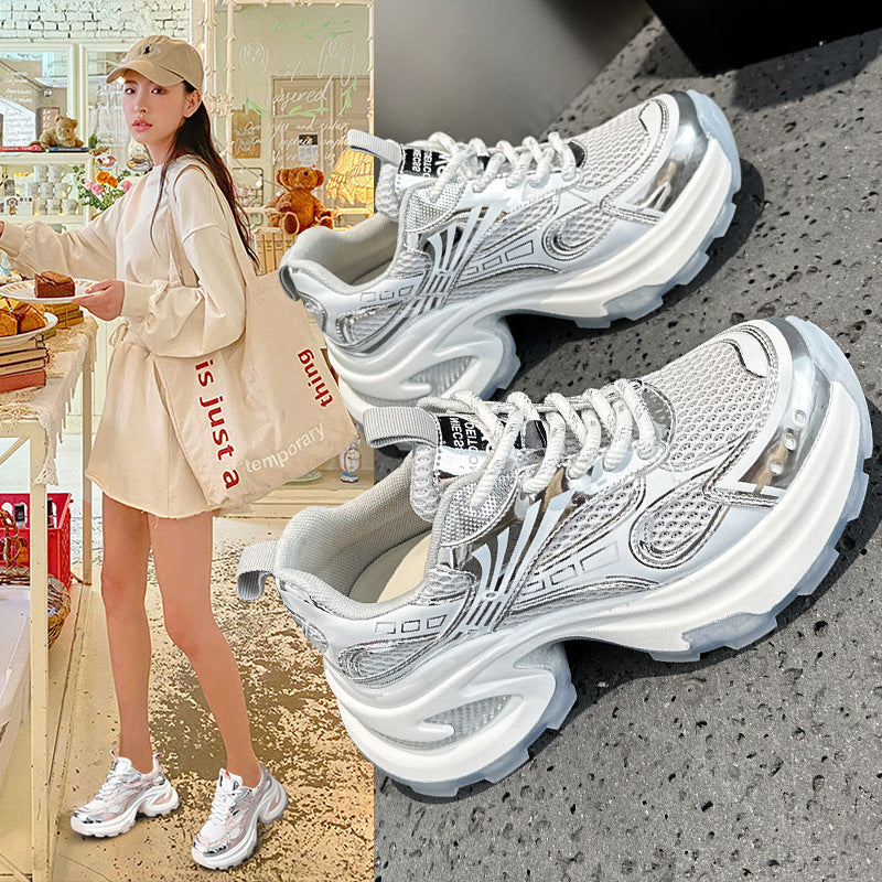 2025 Zhao Ruth Bailu, the same dad shoes and children's popular new mesh summer height increase sports and leisure popular women's shoes