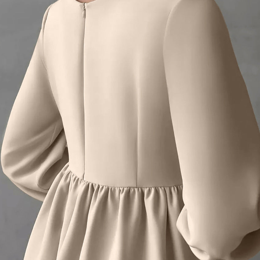 LOVECCR 2025 Popular,   spring pajamas long-sleeved zipper pajamas simple  can be worn outside warm plain weave women's loungewear