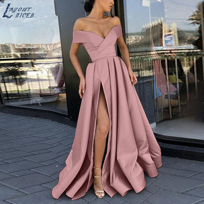 Women's dress dress  new summer dress,  New dark V-neck ebay satin multi-color dress