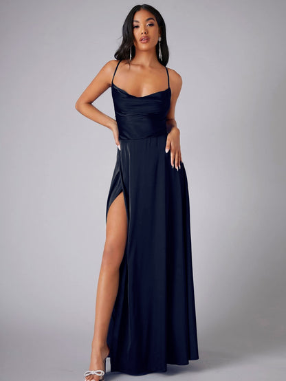 2025 new  Popular trade women's clothing sexy and thin slim backless  suspender waist dress long dress