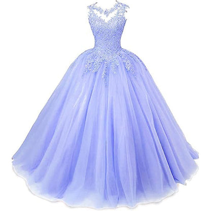 LOVECCR Cross-Border Foreign Trade Evening Dress Blue  New Elegant Student Art Exam Dress Women's Long Bel Canto Solo Performance