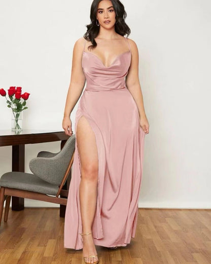 2025 new  Popular trade women's clothing sexy and thin slim backless  suspender waist dress long dress