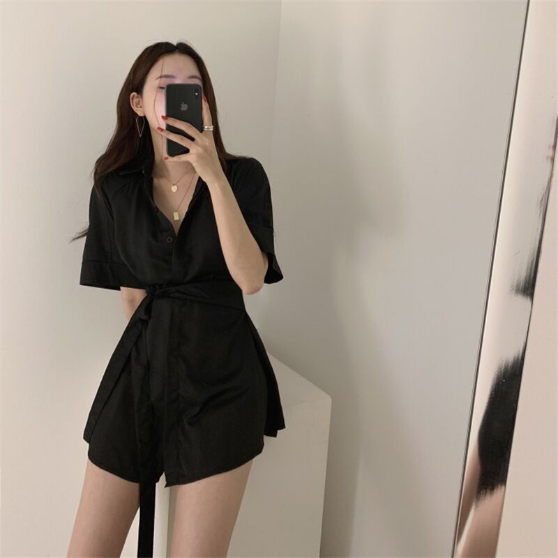 2025 summer new fashion Internet celebrity two-piece suit thin women's clothing Popular style small versatile high shirt skirt