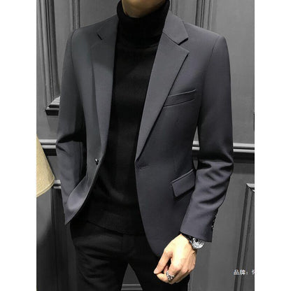 LOVECCR  Spring and Autumn Men's Small Suit Jacket Korean Style Wedding Bridegroom Dress Casual Single Suit Business Men's Direct Sales