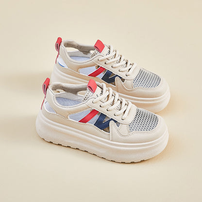 summer mesh white shoes new Korean version ins female students breathable height increase casual street shot board shoes KT310