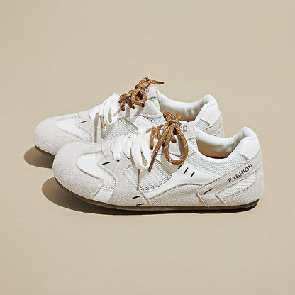 ins Korean version of the new lightweight German training little white shoes for women  summer mesh breathable student flat bottom casual F128