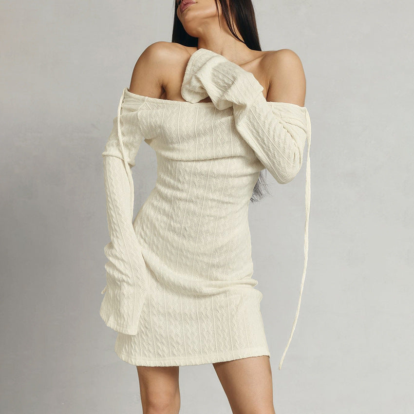 LOVECCR 2025 spring new fashionable sexy nightgown sexy backless knitted women's pajamas skin-friendly wholesale loungewear