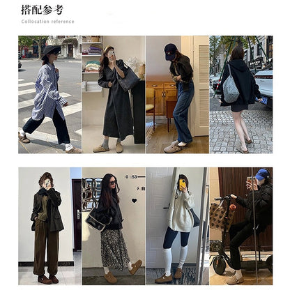 2025  Birkenstocks women's  new thick-soled versatile Boken bag head half slippers, wearing a pair of lazy cool slippers