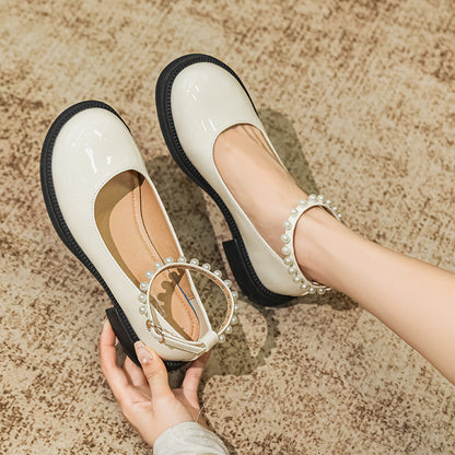 2025 Cowhide version~ New British style small leather shoes Mary Jane shoes niche design sense  gentle loafers single shoes