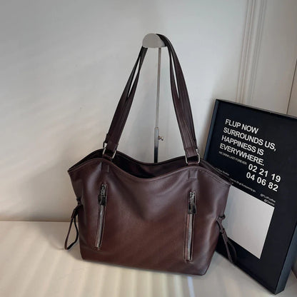eybag  -  Design Large PU Leather Shoulder Bags Lady 2024 Winter New Fashion Tote Bag Y2K Trend Retro 2024 Handbags and Purses