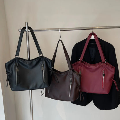 eybag  -  Design Large PU Leather Shoulder Bags Lady 2024 Winter New Fashion Tote Bag Y2K Trend Retro 2024 Handbags and Purses