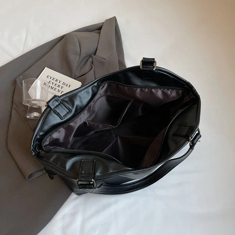 eybag  -  Design Large PU Leather Shoulder Bags Lady 2024 Winter New Fashion Tote Bag Y2K Trend Retro 2024 Handbags and Purses